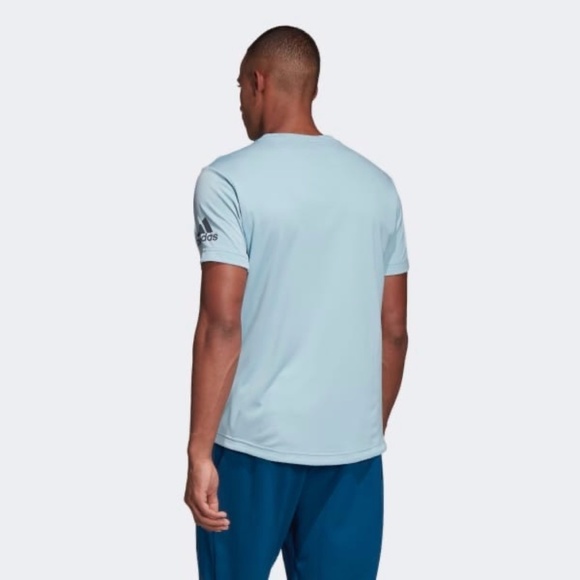 LAST ONE!! New Adidas Mens Freelift Climachill Tee Light Blue Size Medium - Picture 3 of 14